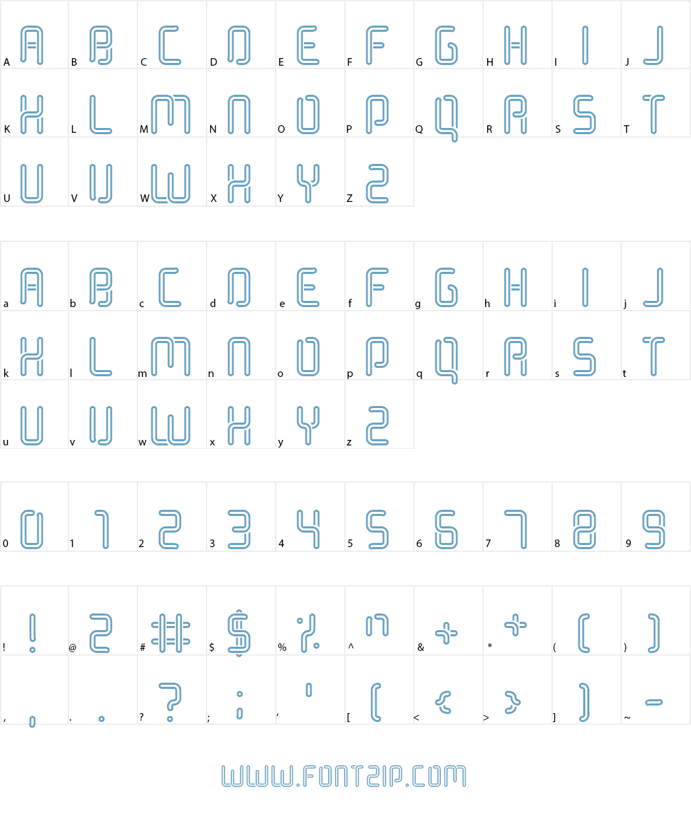 Halogen Gas Lights Font Character